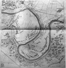 Фрагмент плана с селом Крылатское и соседними деревнями, выполненный в 1916 году подполковником Капустиным
